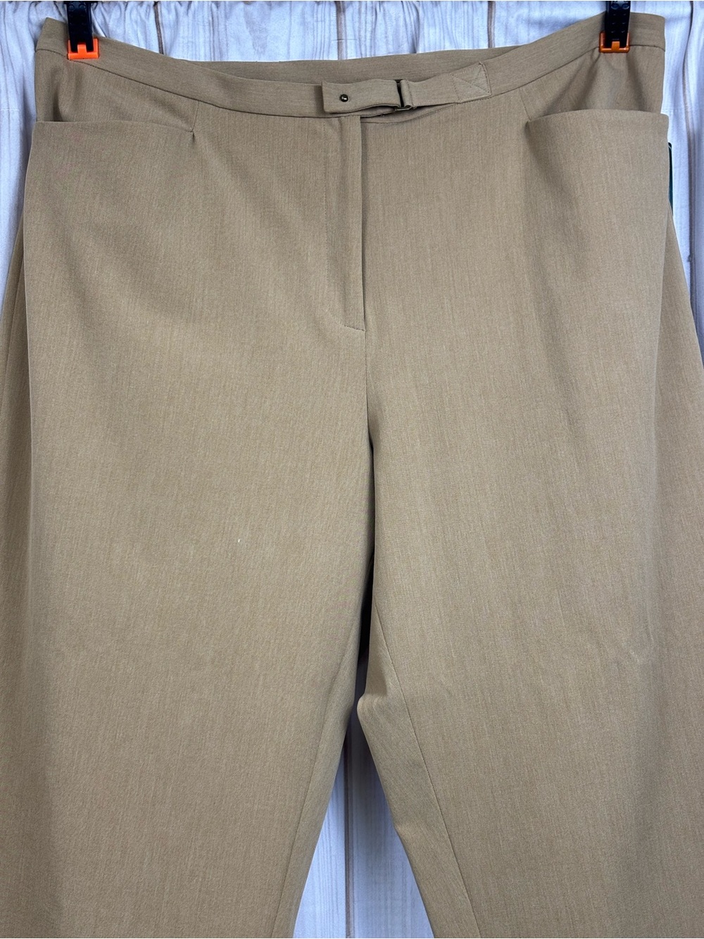 Lauren Ralph Lauren Balmoral Highlite Tailored Trousers Dress Pants Camel Sz 22W - Picture 2 of 16